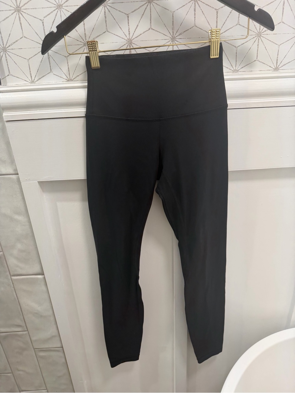 Lululemon Align High-Rise Pant 28” Shine Radiate Foil Print Black Size 2 - Picture 2 of 5
